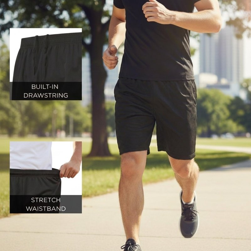 Ultra Performance 5 Pack Mens Shorts, Athletic Gym Shorts Workout Basketball Shorts for Men, X-Large
