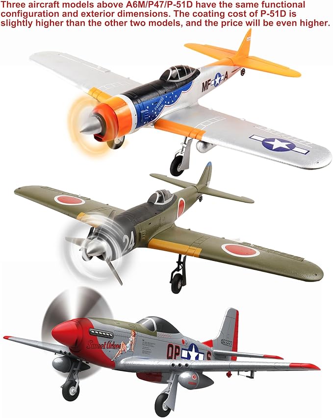 690MM 27Inch P-51D P51 Mustang Large Brushless Remote Controlled Plane Airplane for Beginners Adults 14Y+ Expert 4CH Hobby RC Glider 3D Aerobatic / 6G Gyro Xpilot 1/16 (RTF 2-Batteries)