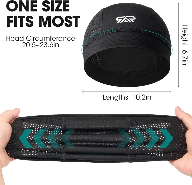 Breathable Mesh Skull Cap - Lightweight Quick-Dry Sports Helmet Liner | Cooling Cycling Beanies for Men & Women