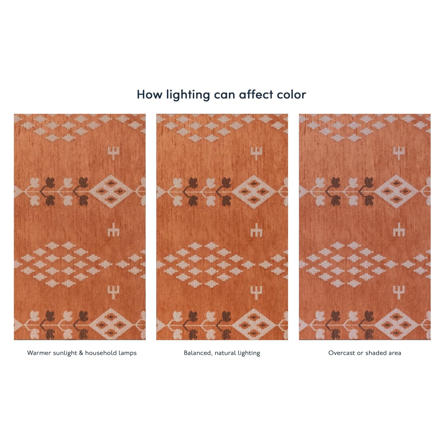 Revival Rugs Garland 4'x6' Washable Area Rug for Kitchen Bedroom Dining Room - Oeko-TEX Certified, Peach