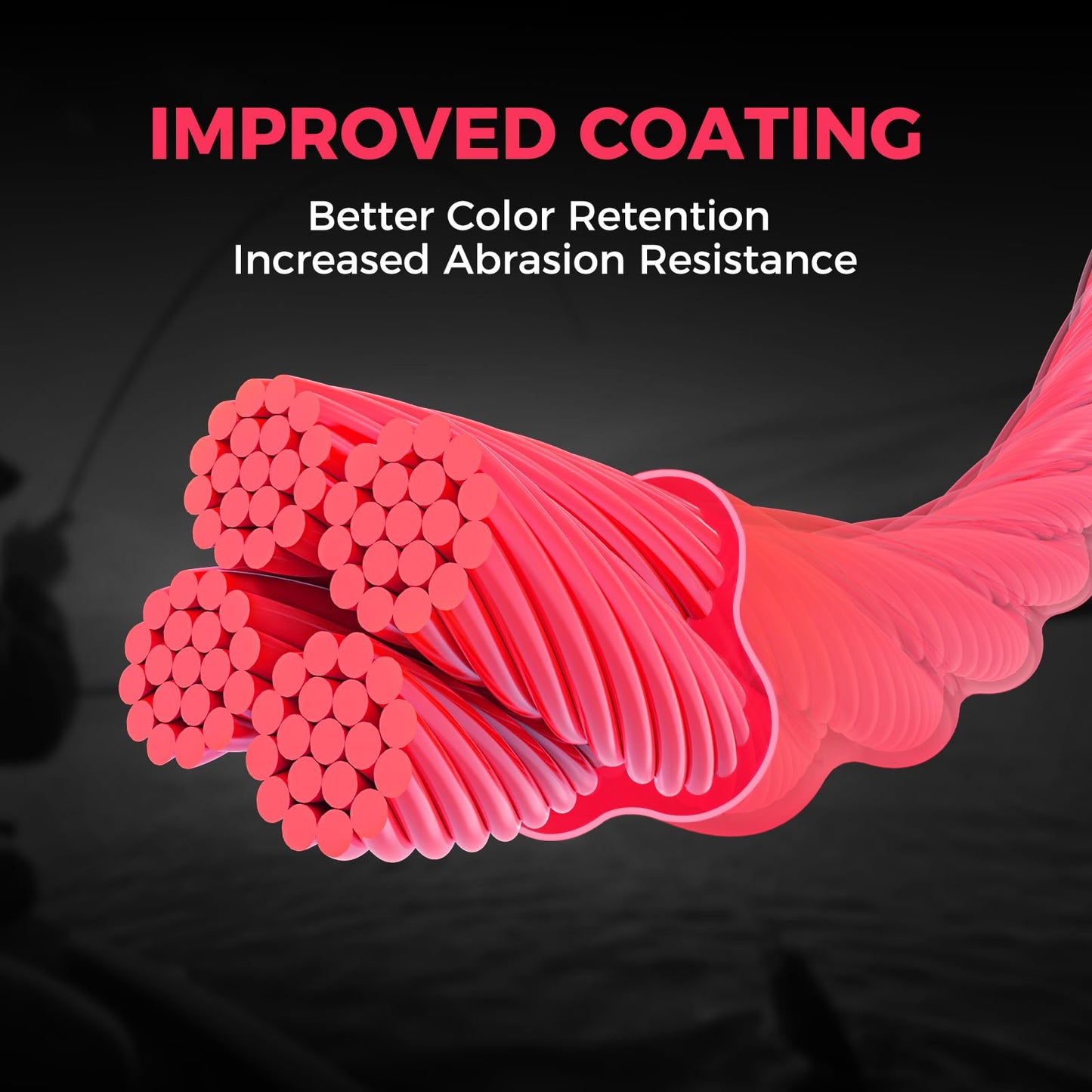 KastKing Destron Braided Fishing Line, Pink, 4 Stands, 80LB, 150Yards