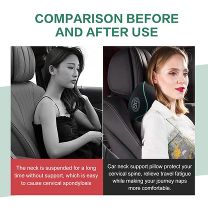 SPRFUFLY Make Relaxing Car Headrest Pillow, Car Pillow for Driving with Adjustable Strap, Breathable Removable Cover & Ergonomic Design - Softness Travel Car Neck Support Pillow(Black, 1PC)