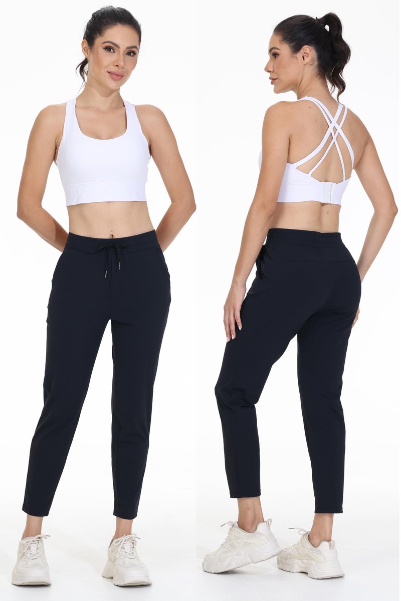 Blaosn 7/8 Dress Golf Pants Women Workout Athletic Sweatpants with Pockets Work Track Lounge Casual Jogger Yoga Leggings