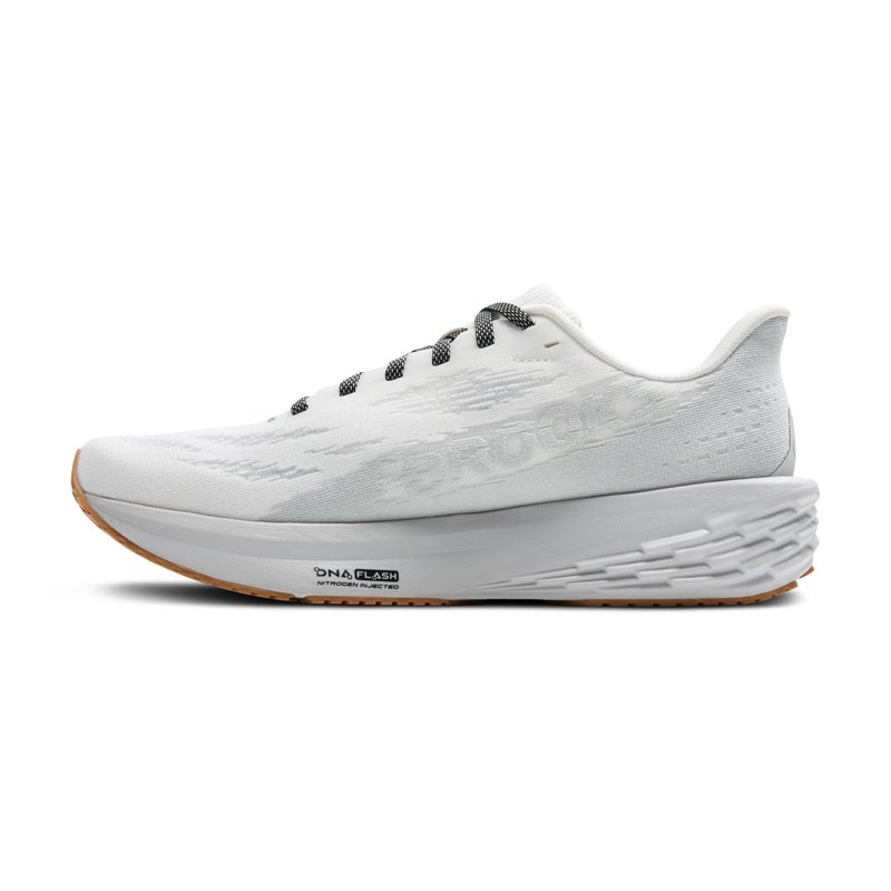 Brooks Men’s Launch 11 Neutral Running Shoe - White/Grey/Black - 8.5 Medium