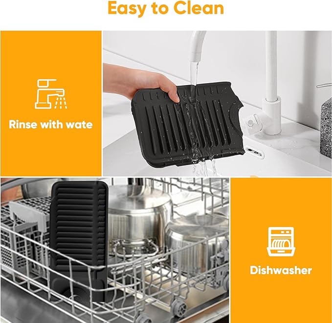 17.7'' Folding Faucet Mat for Kitchen Sink Splash Guard Kitchen Sink Faucet Mat