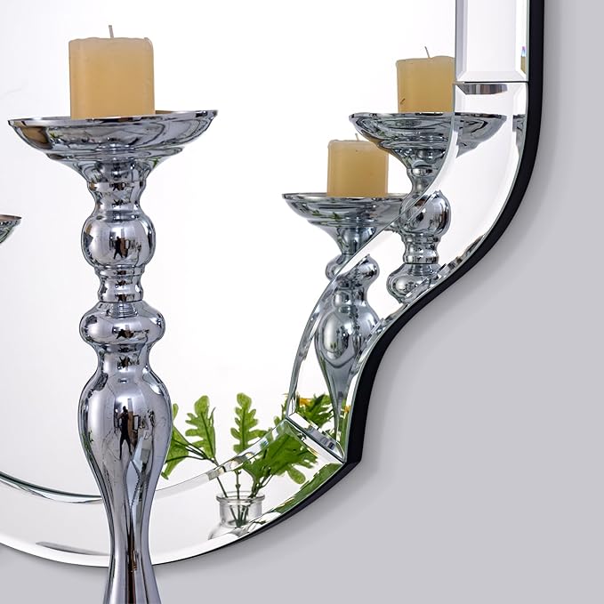 Decorative Mirrors for Wall Decor, 24" x 36" Large Beveled Wall Mirror for Living Rroom Dining Room Bathroom Bedroom Entryway, Vanity Mirror Hang Horizontally or Vertically