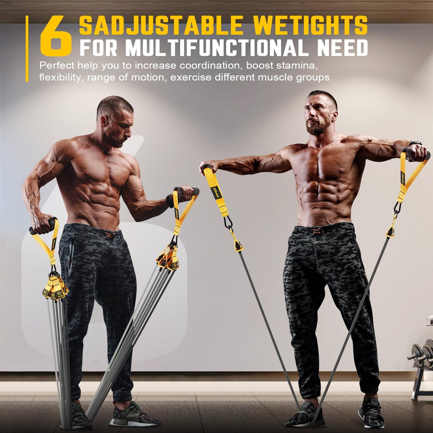 KUZARO Heavy Resistance Bands for Working Out, 300lbs/360lbs Heavy Exercise Bands with Handles, Resistance Bands for Men, Weight Bands Set for Muscle Training, Strength, Yoga, Home Workout Equipment