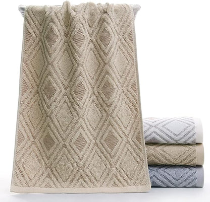 Pidada Hand Towels Set of 4 Diamond Pattern 100% Cotton Absorbent Soft