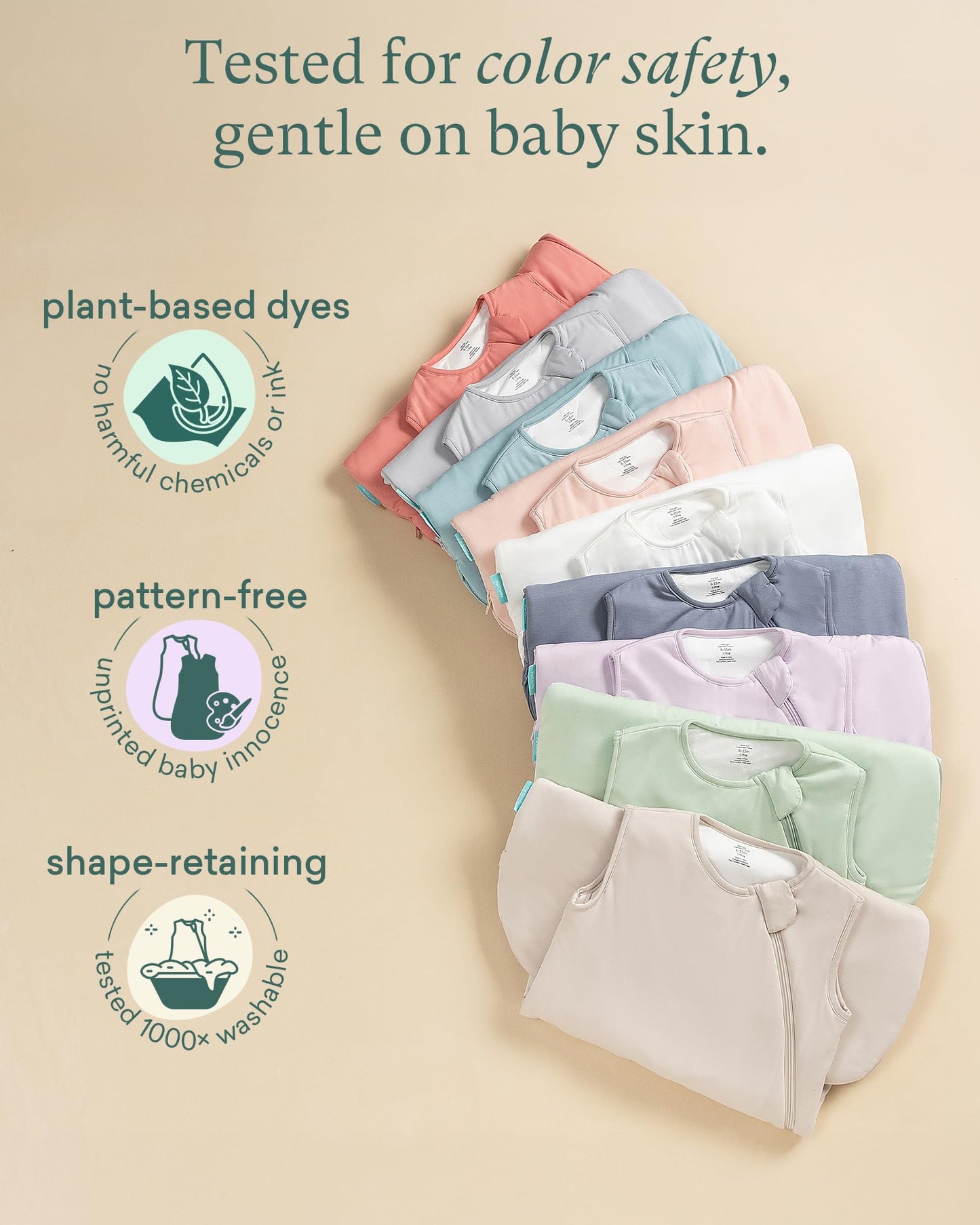 PurComfy Supersoft Sleep Sack 1.0 TOG, Premium Bamboo Viscose Baby Sleeping Bag, 2-Way Safe Zipper Sleep Sacks 6-15 Months (Slate)