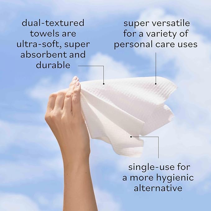 Sky Organics - Gentle Clean Face Towels - 100 XL Single-Use Face Wipes - Ultra