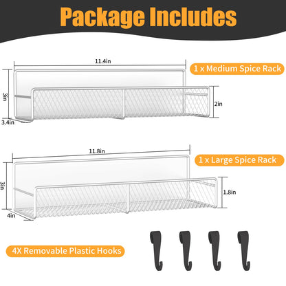 Magnetic Spice Rack for Refrigerator, 6 Pack 100% Metal Strong Magnet Shelf, Space Saving Spice Organizer, Home Kitchen Laundry Room Storage Organization W/ Paper Towel Holder, Utensils Racks (Grey)