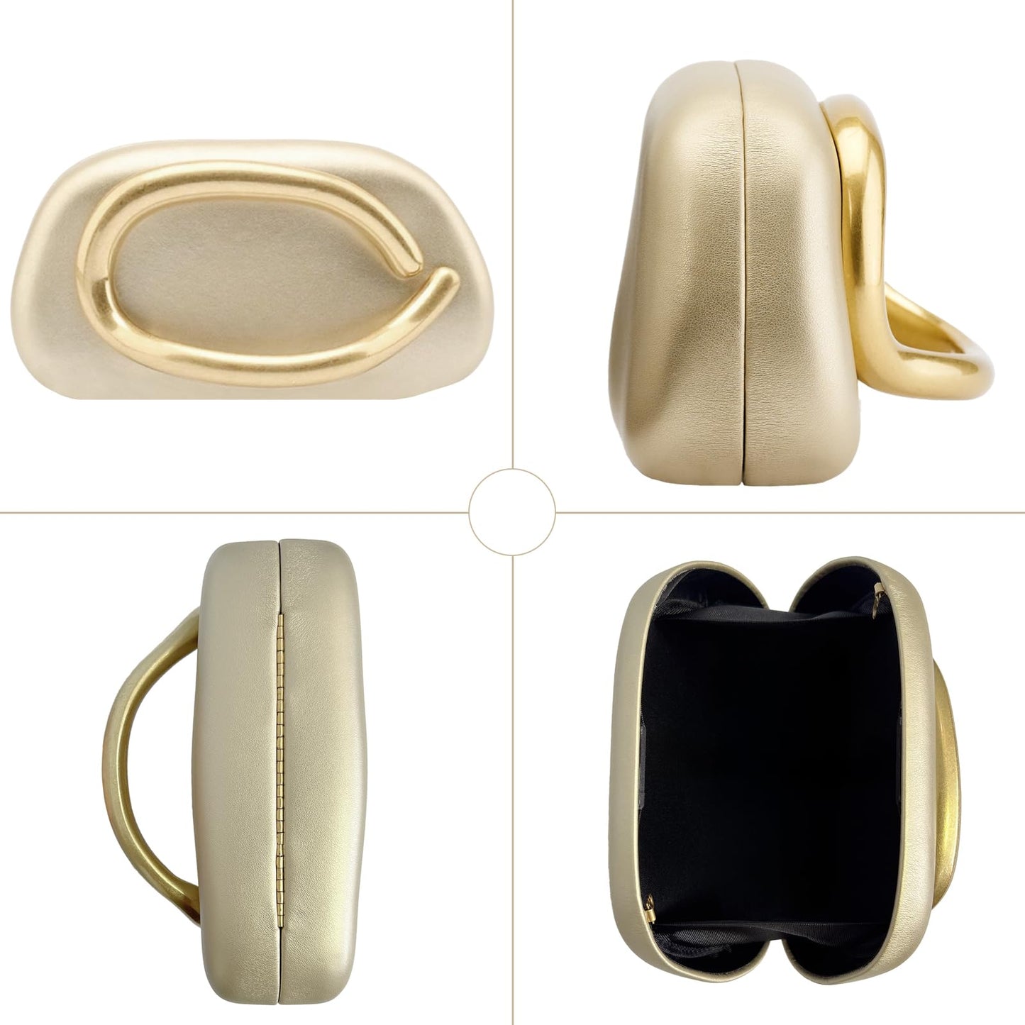 MR Clutch Purses for Women Gold Purse PU Leather Evening Clutch Purses for Women Wedding Purse Cocktail Party Prom