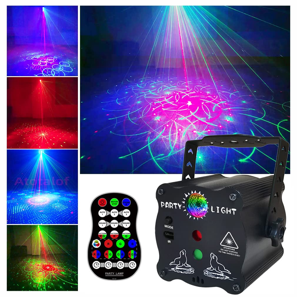 bubusan 2-in-1 Disco Ball Party Lights with Remote, Sound Activated LED Strobe Light for Parties, USB Powered DJ Disco Light Projector for Room Decor, Glow Party Supplies, Birthday, Christmas, Club