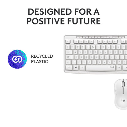 Logitech MK295 Wireless Mouse & Keyboard Combo with SilentTouch Technology, Full Numpad, Advanced Optical Tracking, Lag-Free Wireless, 90% Less Noise - Graphite