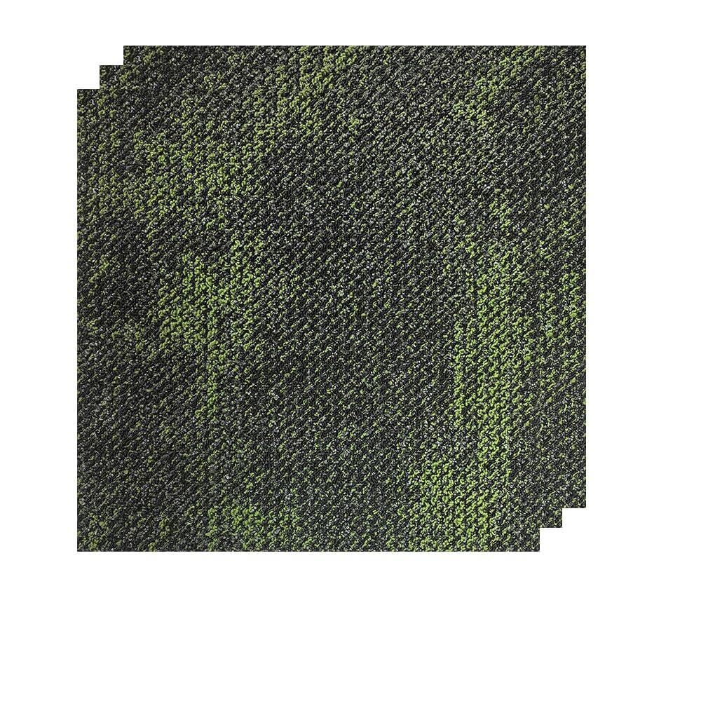 24 Carpets 20x20 inch Square Carpet Tiles, Reusable, Non Slip, Seamless Tiles, Suitable for Indoor and Outdoor use in bedrooms, Living Rooms, Offices, etc., Easy to DIY (Olive Green Stone pattern-07)