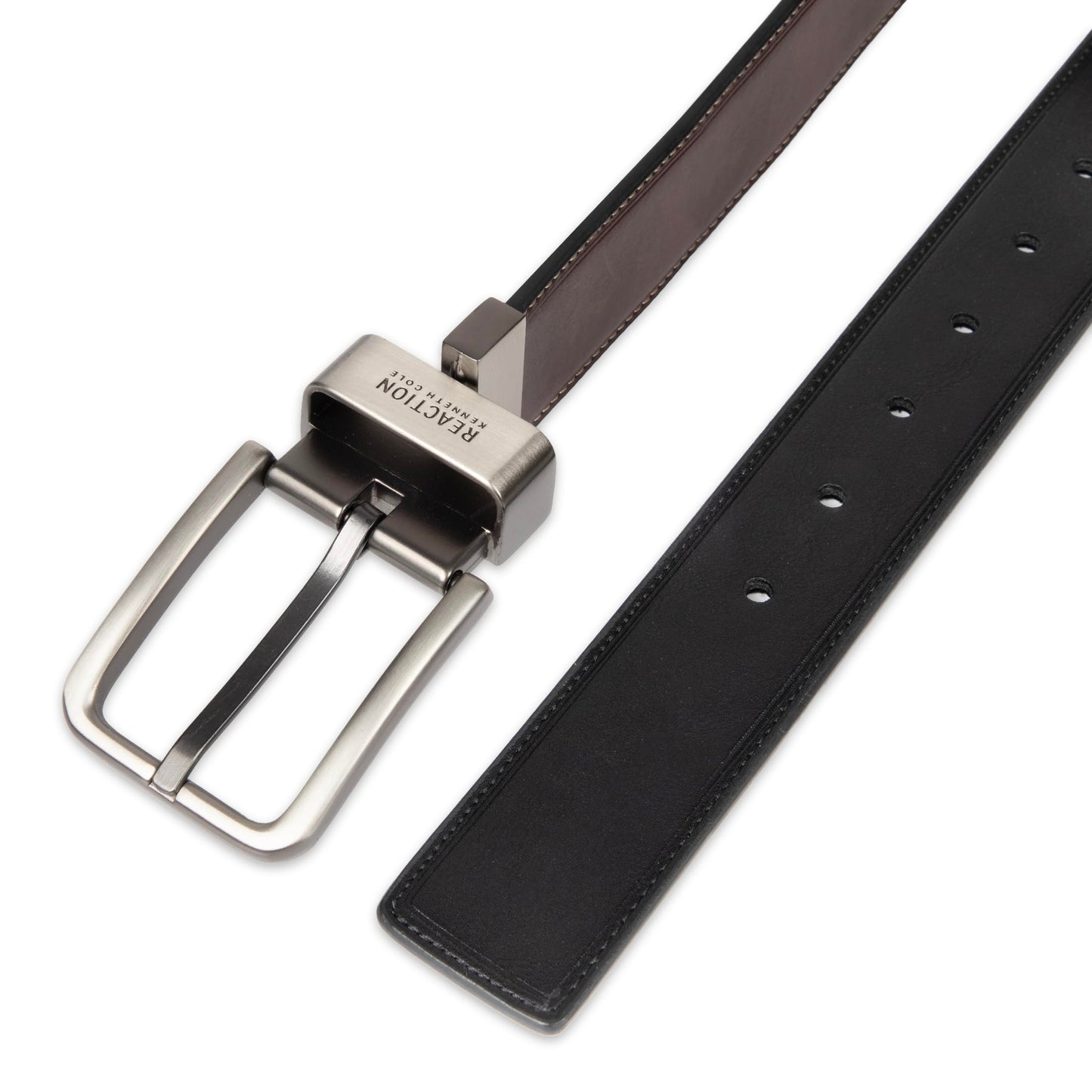 Kenneth Cole REACTION Oil Tanned Leather Reversible Men's Belt,Brown/Black,36
