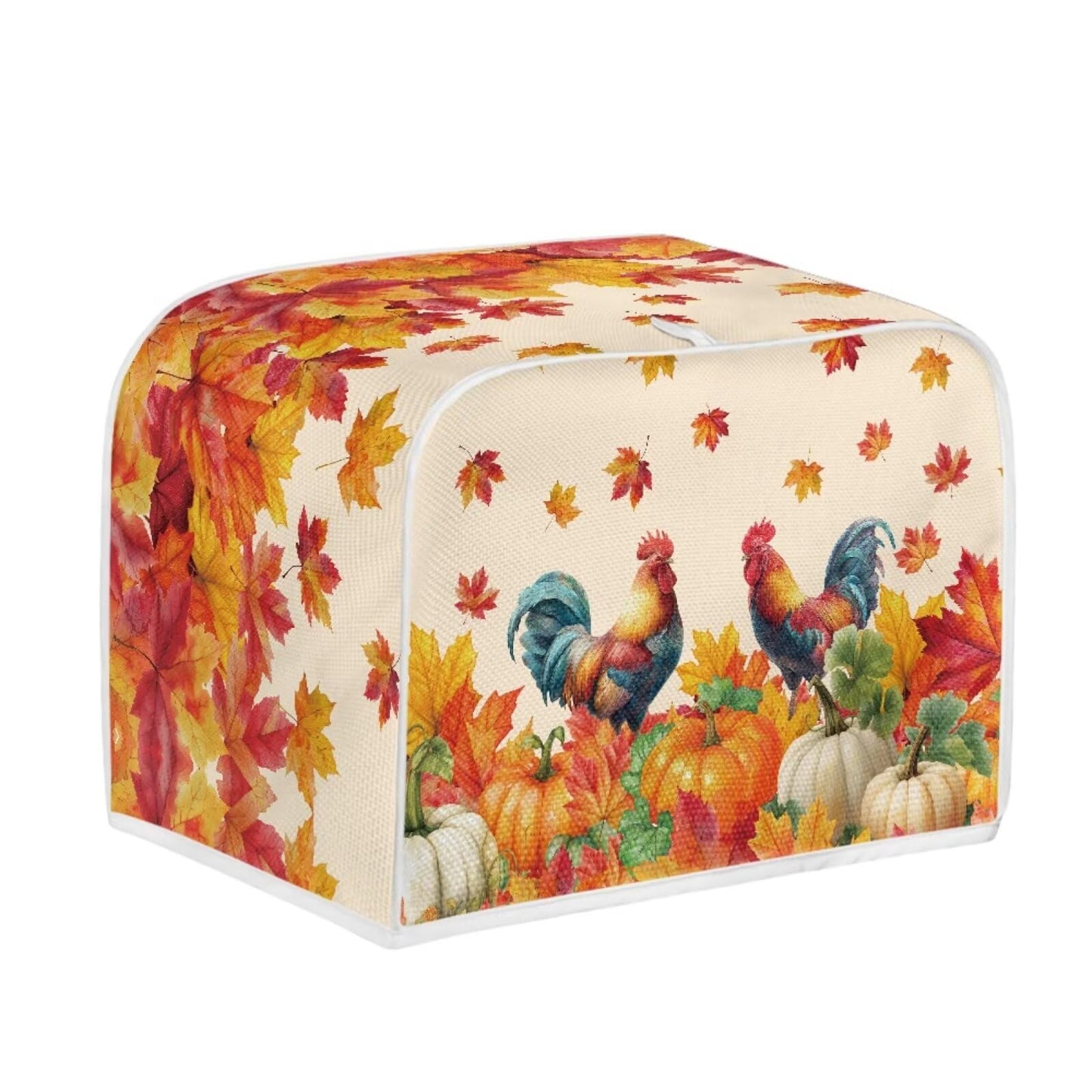 ASQVTIFE Maple Leaves Toaster Covers Fall 4 Slice Toaster Cover Small Appliance Dust Covers Toaster Oven Cover for Kitchen Counter Bread Machine Oven Dust Cover Thanksgiving Decoration