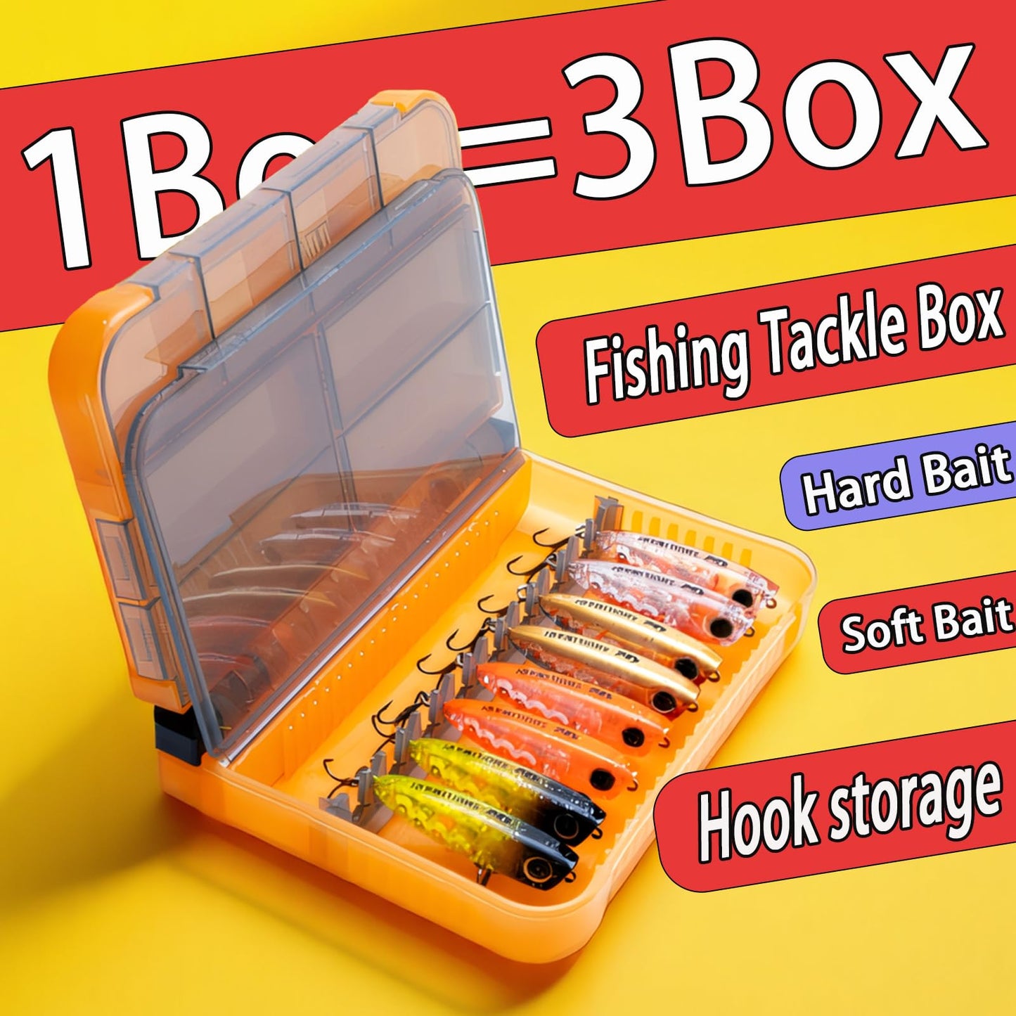 Tcakelox Mini Plastic Tackle Boxes for Small Tackle Box Organizer, Ideal for Fishing Storage Containers, Kayak Fly Boxes Large