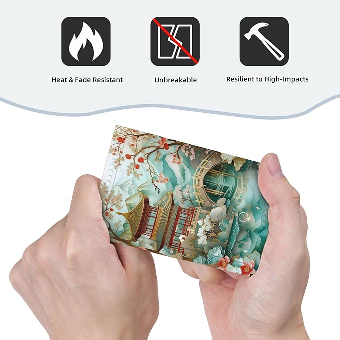 Asian Palace Traditional Bridge Cherry Blossoms Light Switch Covers No Device Wall Plate 1 Gang Decorative Blank Switchplate Electrical Faceplate for Country Living Bedroom Decor