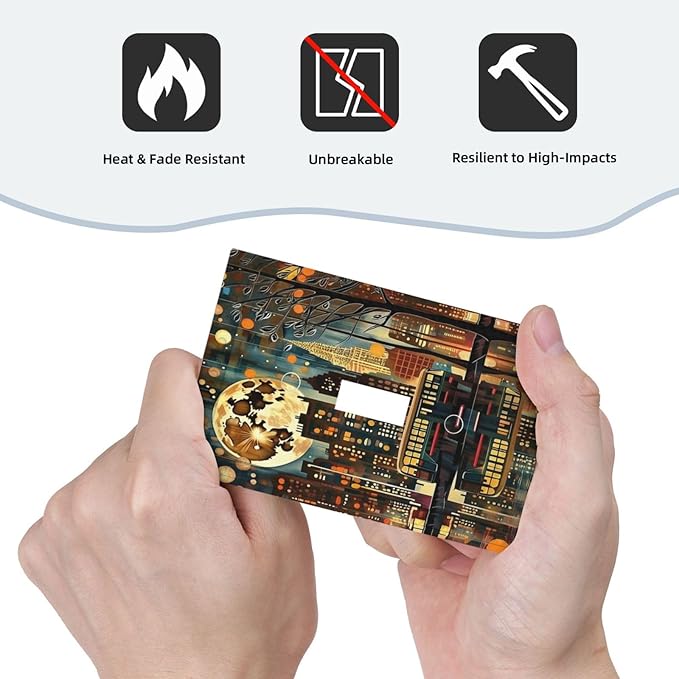 City Light Moon Bus Abstract Art Light Switch Covers 1 Gang Single Toggle Wall Plate Decorative Switchcover Electrical Switchplate for Country Living Decor