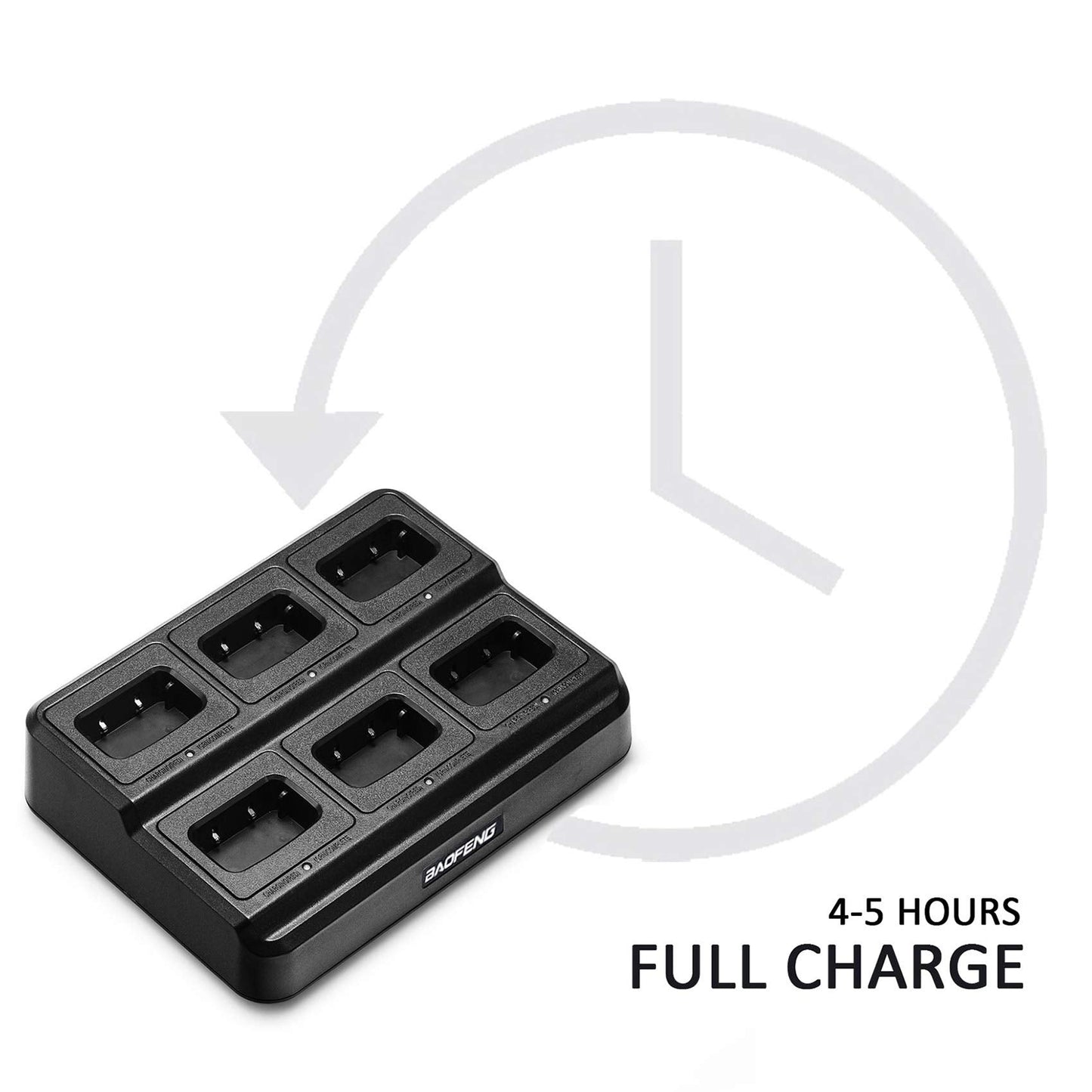 6pcs BAOFENG BF-888S Walkie Talkie for Adults, Long Range Two Way Radio, 1500mAh 16 CH, 6 Radios 6 Earpieces 1 Six-way Charger 1 Cable
