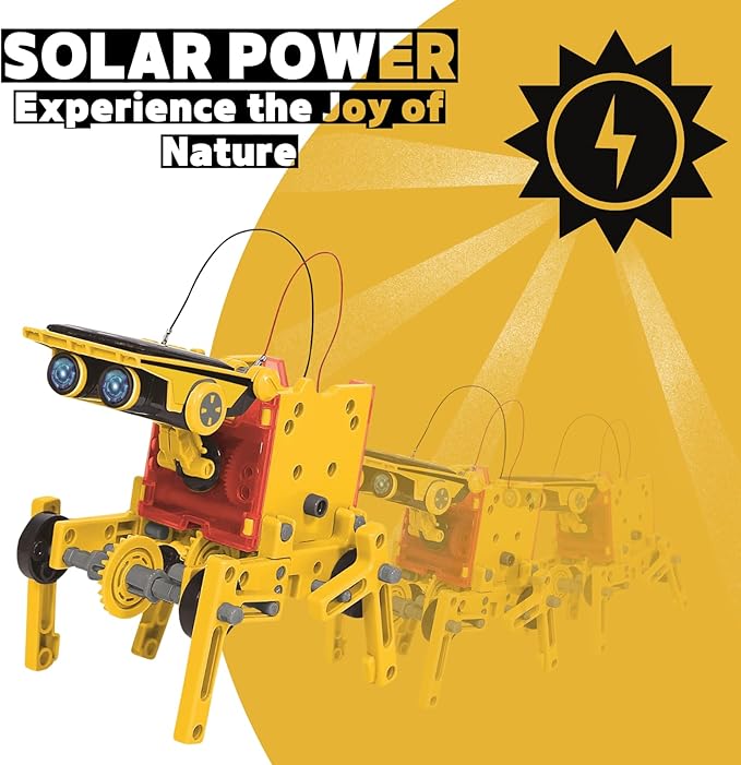 12-in-1 STEM Solar Robot Kit Solar Powered Science Building Toys for Boys Age 8-12 Educational Robotics Learning Experiment Set for Kids
