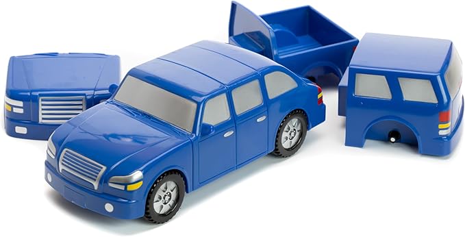 Popular Plaything Magnetic Build-A-Car Set Build-Your-Own Car Toy for Creative Vehicle Play Gifts for Kids Ages 3 &amp Up - 11 Pieces