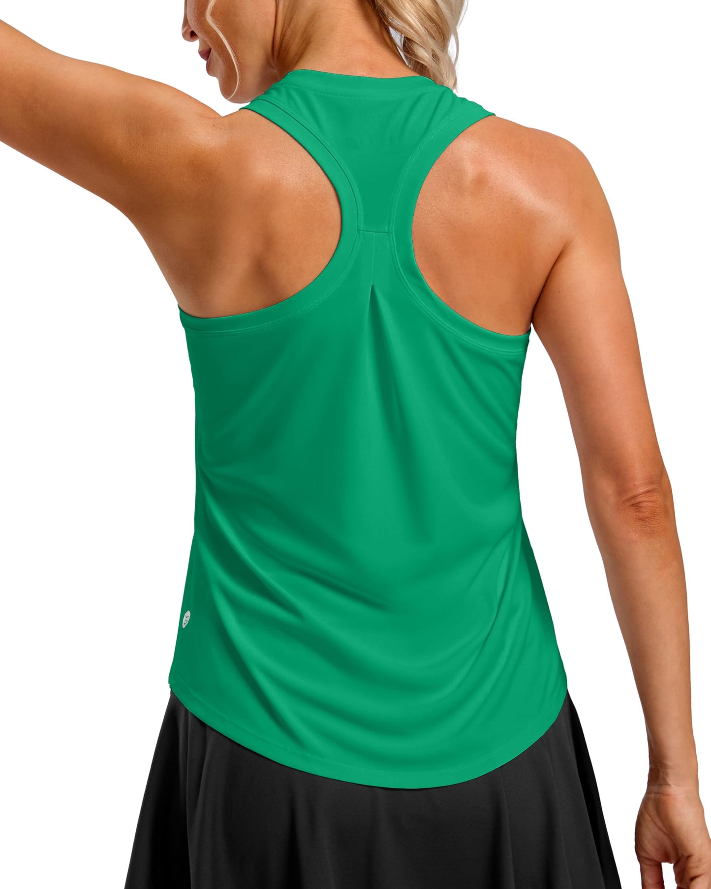 G Gradual Women's Workout Tank Tops Racerback Athletic Yoga Tops Loose Fit Sleeveless Running Gym Sports Shirts for Women(Green,M)
