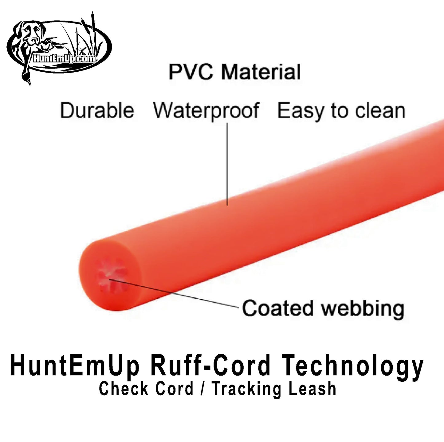 Dog Training Ruff-Cord Check Cord Tracking Leash 50 ft. - Dove Trainer - Dove Scent - Lanyard and Whistle Dog Training Kit HuntEmUp
