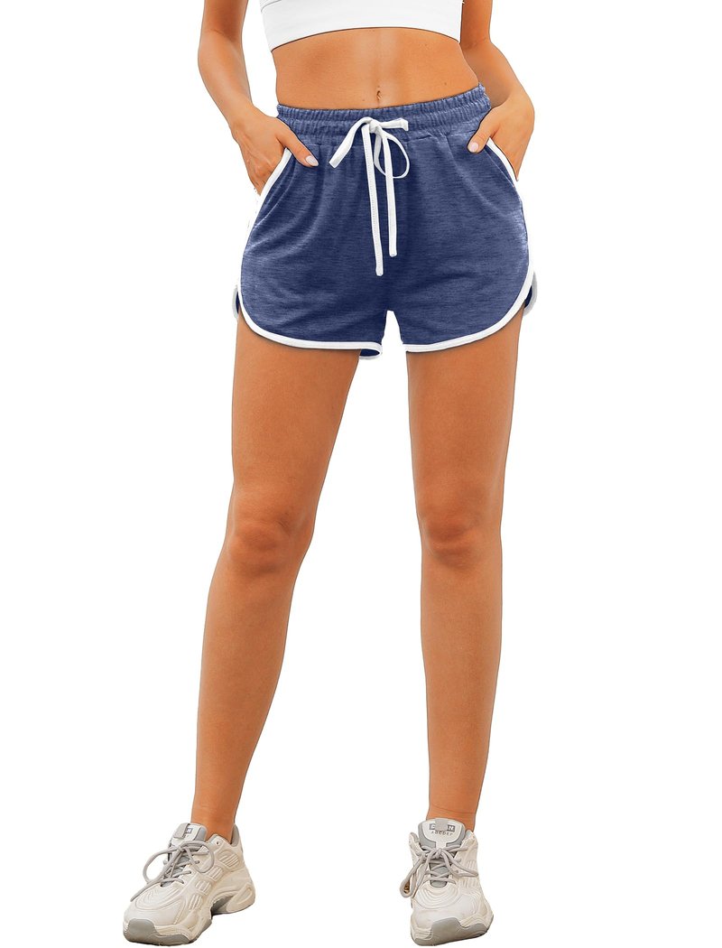 Aloodor Biker Shorts for Women Beach Vacation Clothes Loose Fit Running Shorts with Pockets