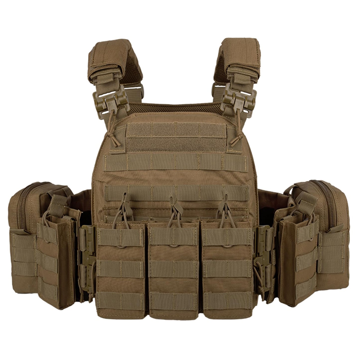 vAv YAKEDA Tactical Outdoor Vest Quick Release Adjustable Hunting Vest with PALS Molle System (US, Alpha, One Size, Regular, Regular, Mud Color)