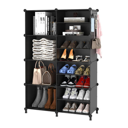 AWTATOS Closet Organizer, 8 Cube Closet Organizers and Storage, Closet Storage Shelves, Clothes Storage Organizers for Closet Bedroom Living Room Office Black