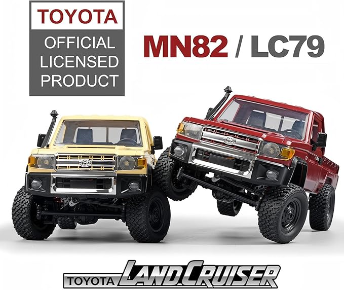 MN-82 1/12 Scale RC Rock Crawler Truck 4x4 Off-Road Remote Control Car with 2.4GHz Remote &amp Dual 1200mAh Batteries - Ideal Gift for Birthday/Christmas/Halloween (Ages 8+)