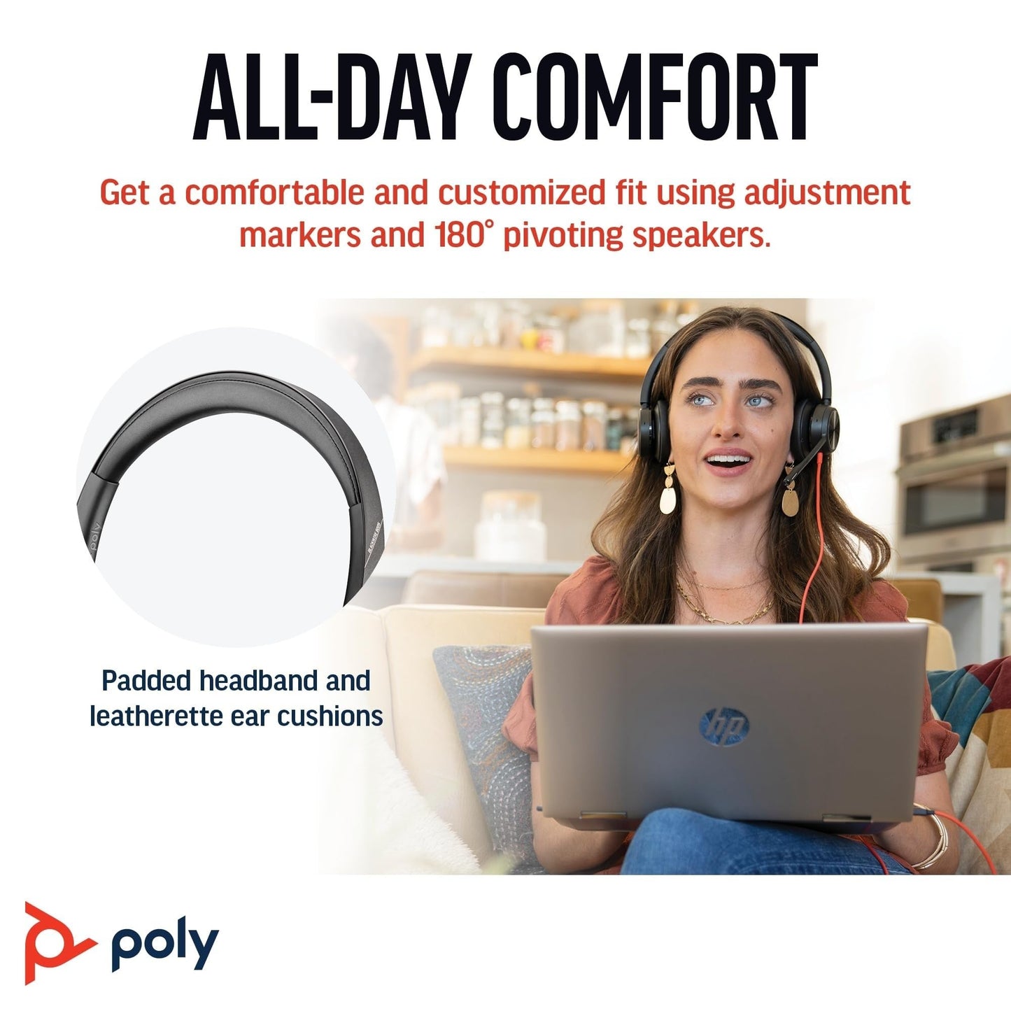 Poly Blackwire 8225 Premium Wired Headset (Plantronics) – Active Noise Canceling – Hi-fi Stereo - Connect to PC/Mac - Works w/Teams, Zoom - Amazon Exclusive