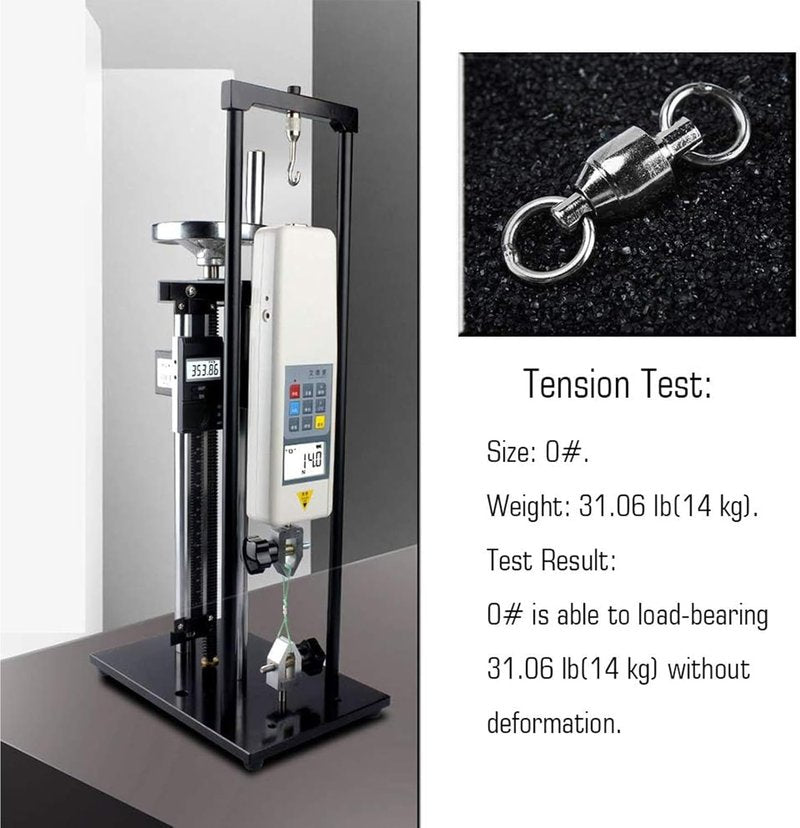 High-Strength Ball Bearing Swivels Connector - Stainless Steel Welded Rings for Saltwater & Freshwater Fishing