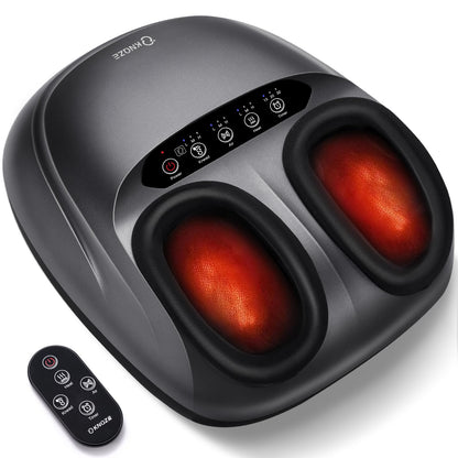 Foot Massager Machine with Heat, Shiatsu Deep Kneading Foot Massager with Remote, Compression, Multi-Massage Modes, Auto-Off Timers, Gifts for Women Men