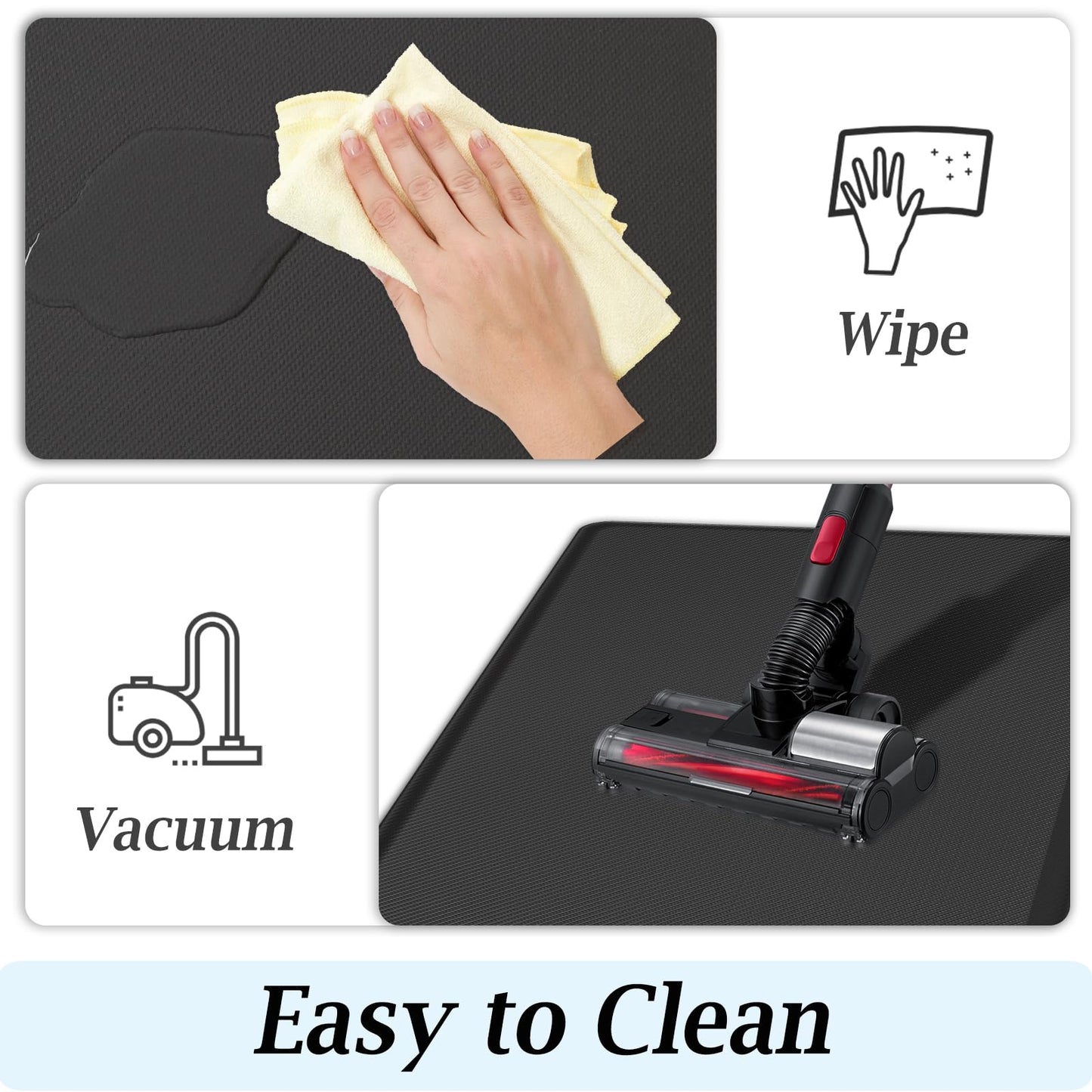 Artnice Kitchen Mats for Floor, 3/4 Inch Thick Anti Fatigue Mats for Kitchen Floor, Non-Slip Standing Desk Mat, Waterproof Cushioned Kitchen Rugs for Home, Office, Sink, Laundry (17.3" x 28")