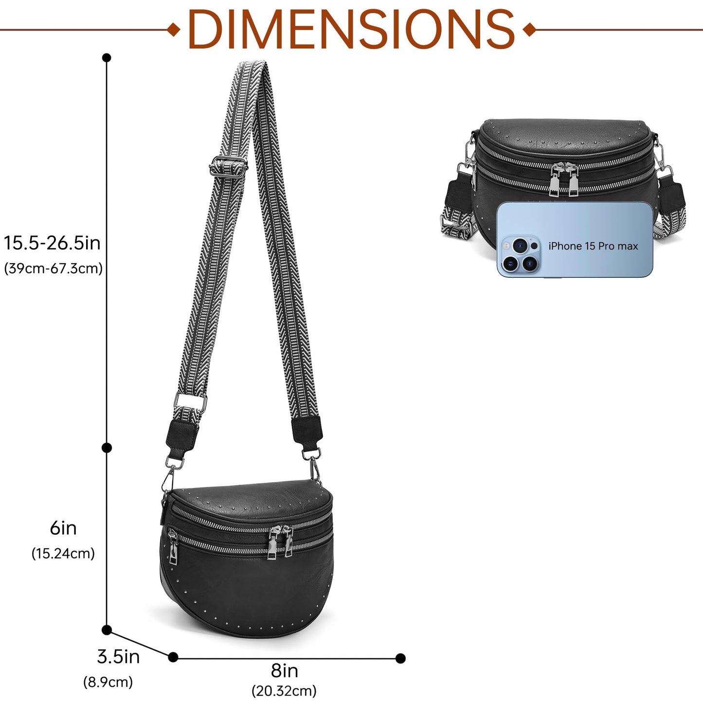 Goinsound Crossbody Bags for Women PU Leather Fanny Packs for Women Trendy Bum Bag with Adjustable Strap