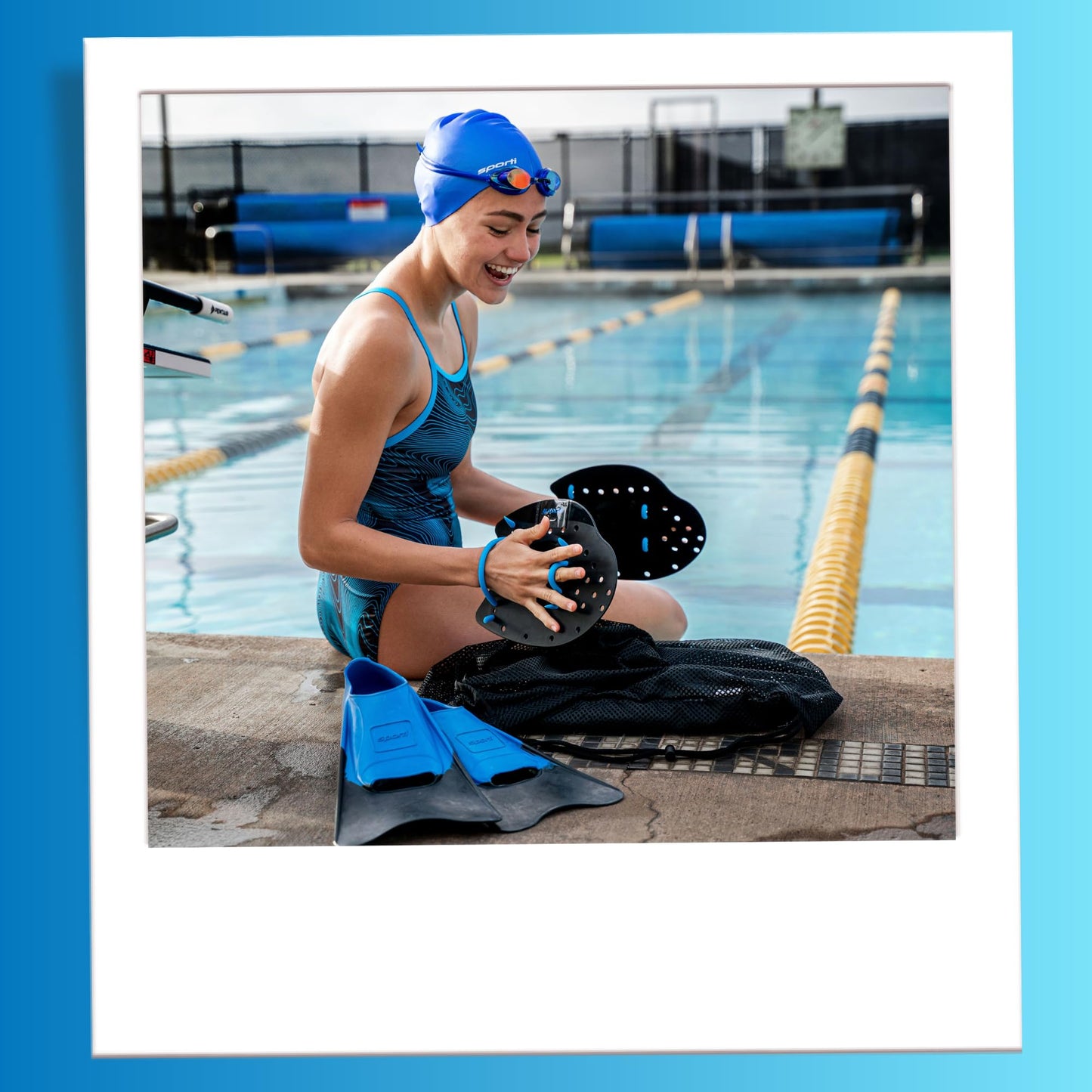 Sporti Swim Mesh Bag – Breathable Drawstring Swim Gear Bag with Quick-Dry Mesh, Durable Toggle Closure, Spacious Storage for Pool, Beach & Gym – Ideal for Swimmers & Water Sports - Purple
