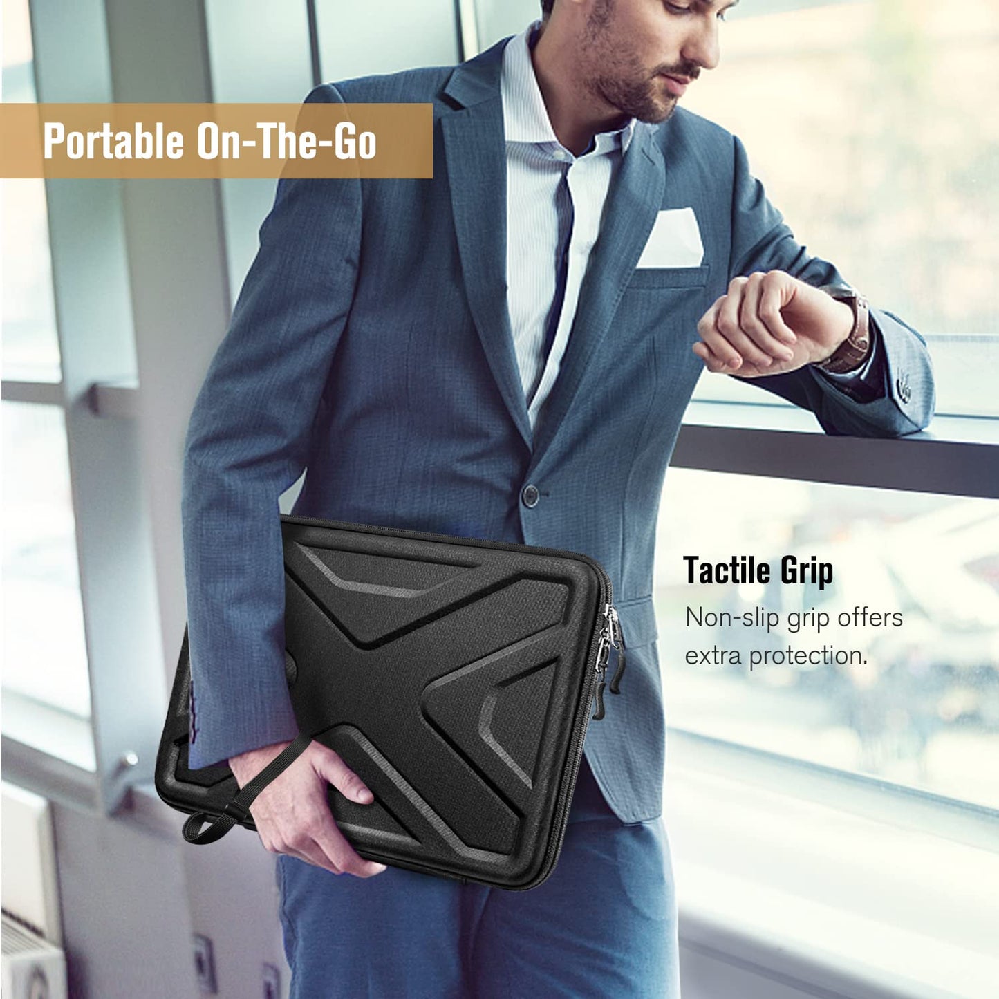 SITHON Hard Shell Laptop Sleeve Case for 15.6 Inch Acer Aspire 1/3/5/7, 15.6" ASUS VivoBook/Lenovo IdeaPad L3 and Other 15.6 inch HP Dell Samsung Laptop Chromebook, Shock Absorption Computer Bag