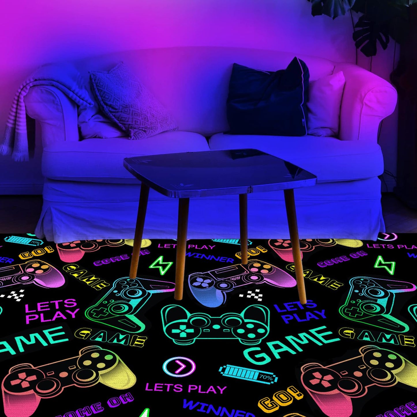 Gaming Area Rugs for Boys Cool Gamer Rugs Teens Large Video Games Carpets for Bedroom Game Console Decorative Floor Mats for Playroom 60" x 39"