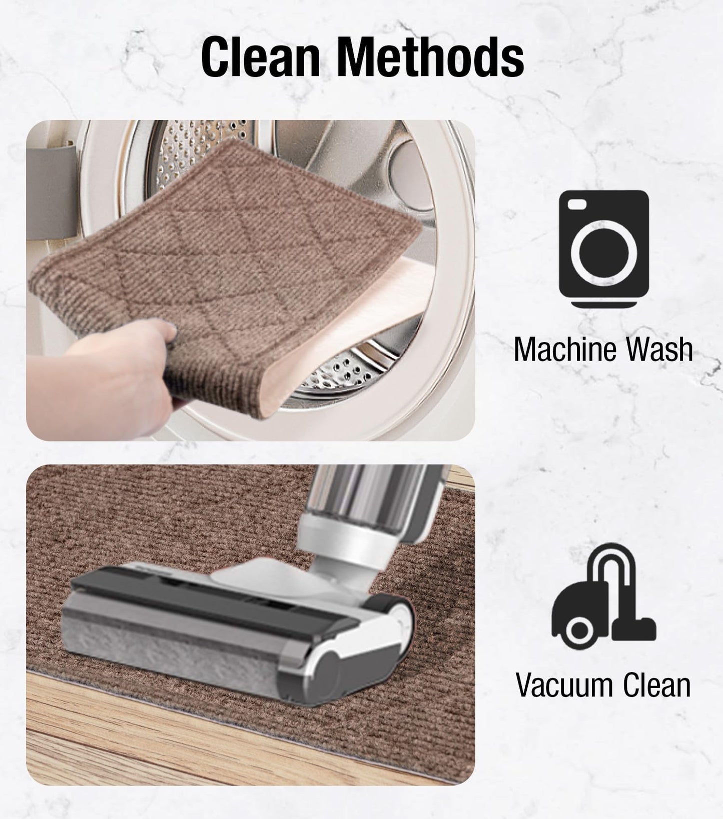 HITSLAM Stair Treads for Wooden Steps, 4 Pack 8 x 30 Inch Peel and Stick Carpet Stair Treads Non-Slip Indoor, Safe for Kids and Dogs, Stair Runners with Self-Adhesive Backing, Easy to Install, Brown