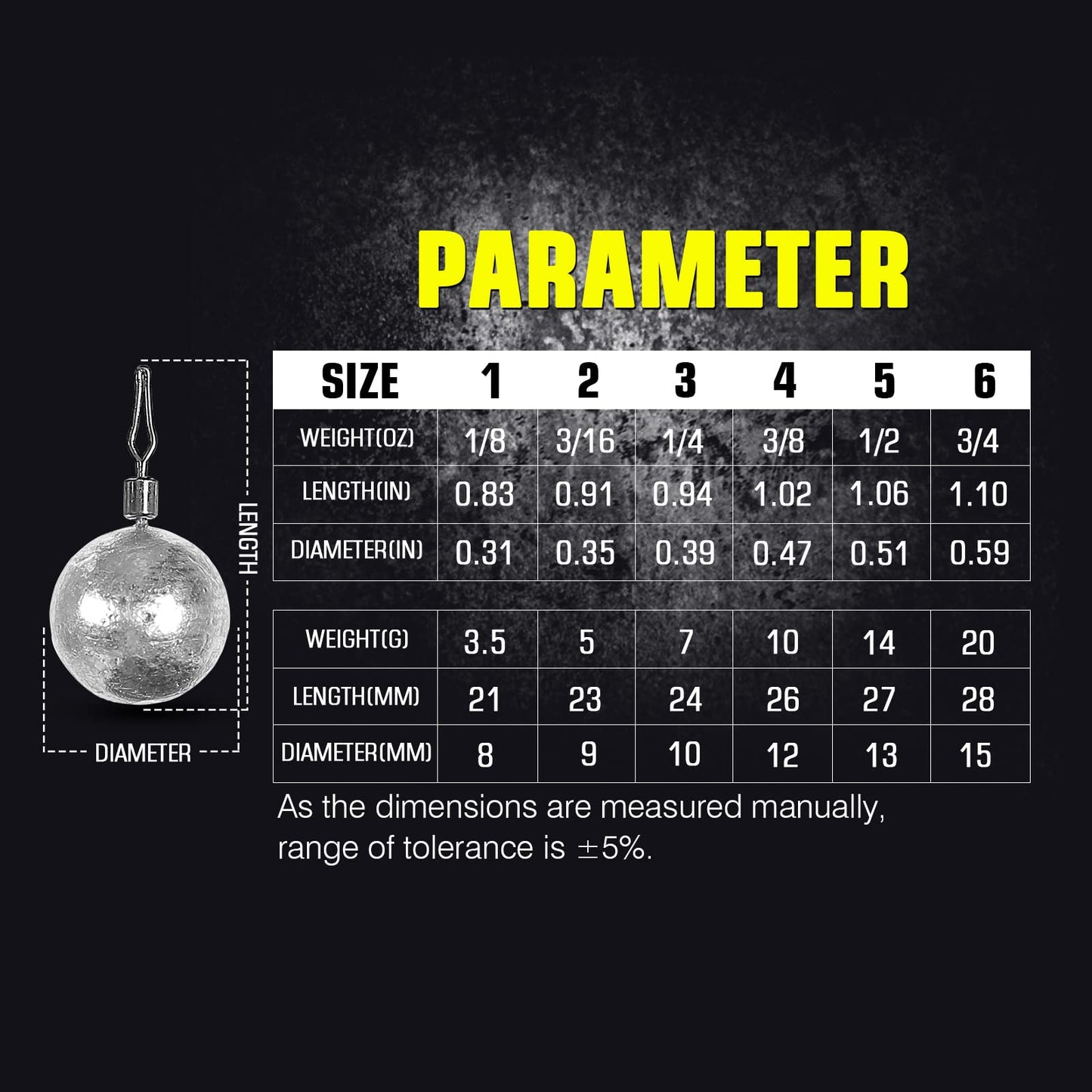 AMYSPORTS Casting Bass Weights Sinker Lead Round Removable Fishing Weights Sinker Drop Shot Fishing Sinker Freshwater 25pcs 1/4oz