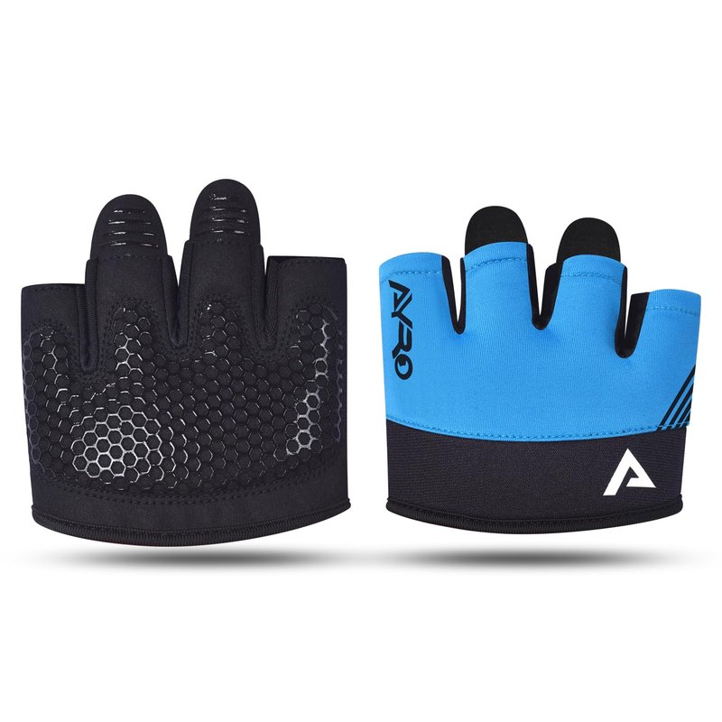 AYRO Minimal Workout Gloves, Short Partial Gym Weight Lifting Gloves Grip Pads for Men & Women with Full Palm Protection & Extra Grip, Best for Weightlifting, Training, Gym & Hand Support