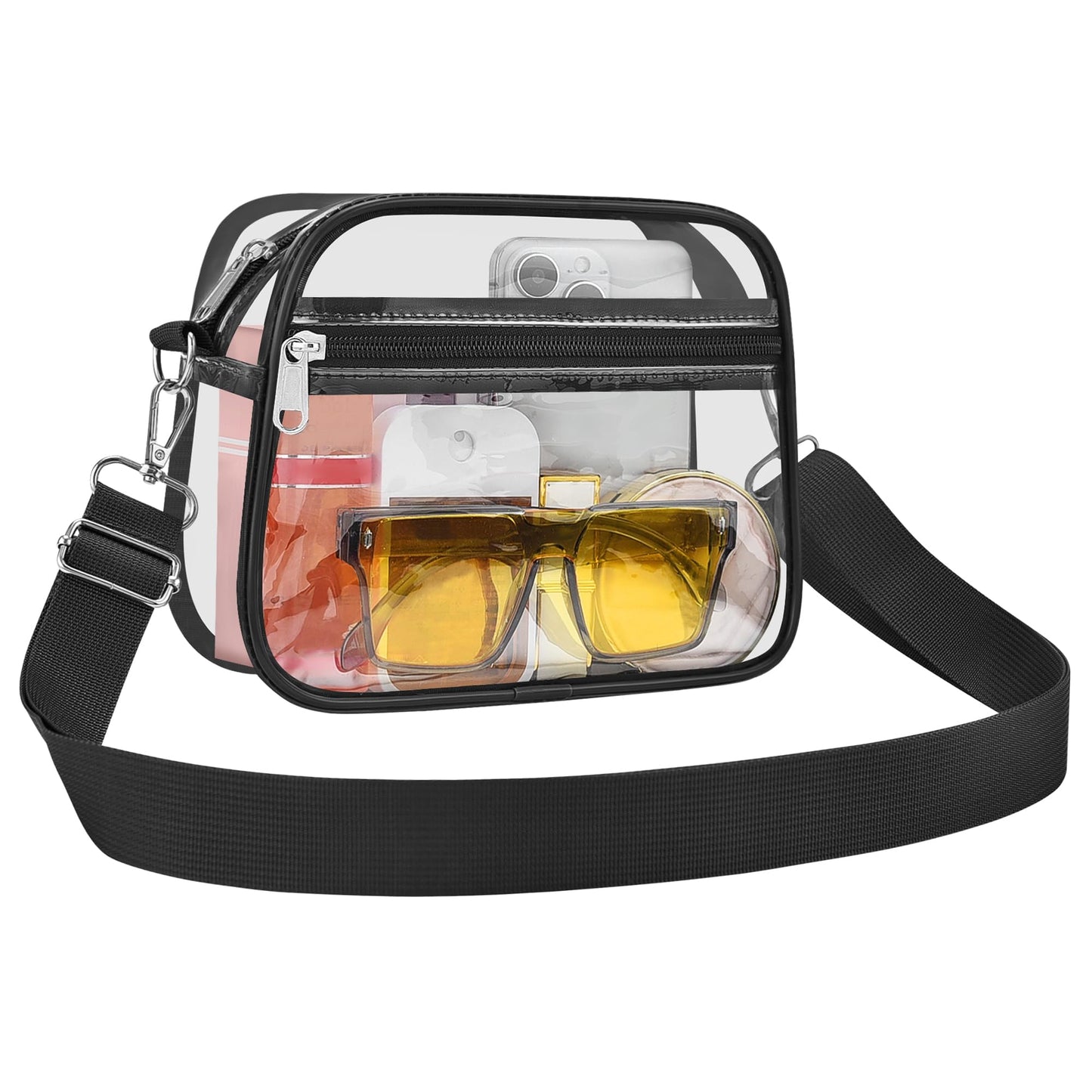 Clear Bag for Stadium Events Clear Sports Fan Handbags Purses with Adjustbale Strap for Concerts Festivals Game Day
