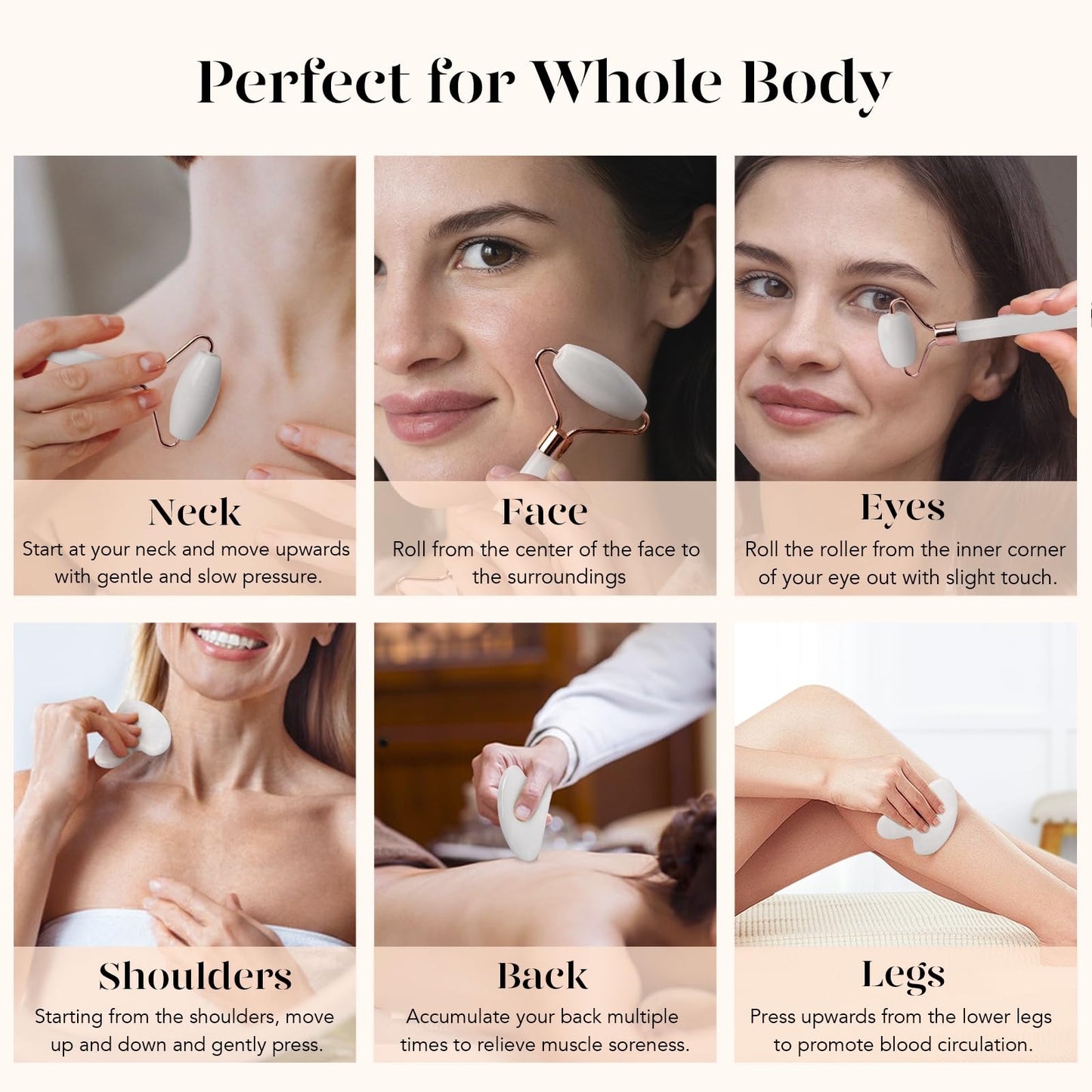 BAIMEI IcyMe Gua Sha & Jade Roller Facial Tools Face Roller and Gua Sha Set for Puffiness and Redness Reducing Skin Care Routine, Self Care Gift for Men Women - Green