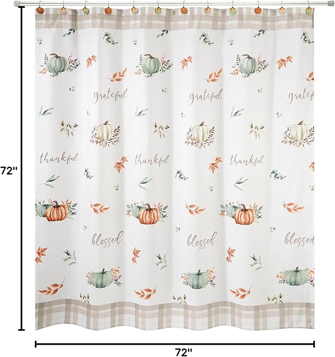 Avanti Linens - Fabric Shower Curtain, Fall Inspired Bathroom Decor