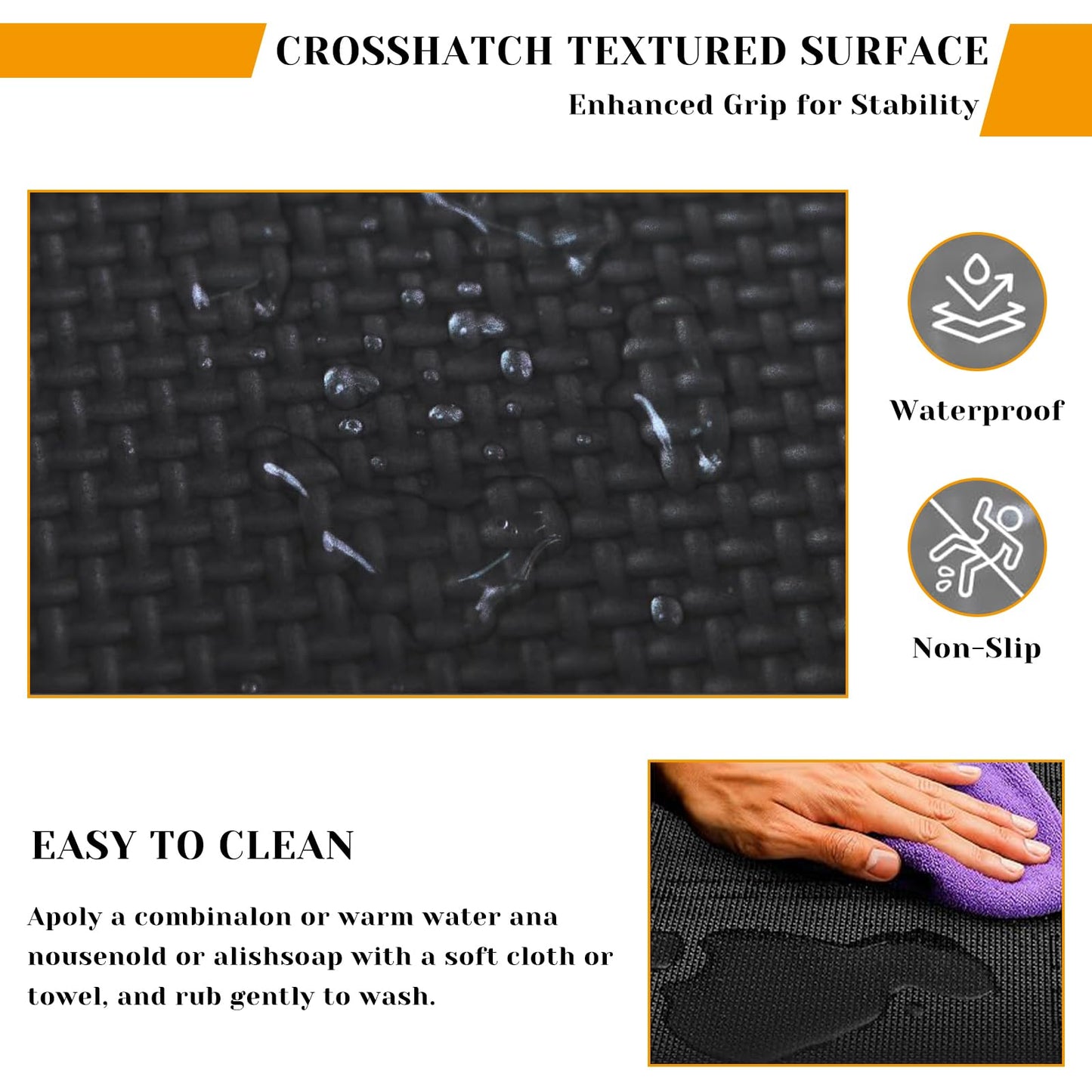18 Tiles Foam Squares Floor Mat for Home Gym, High-Density Interlocking Floor Tiles Gym Floor Mat for Gym-Equipments, Play Area, Yoga, Cardio, Weights, MMA(Black)