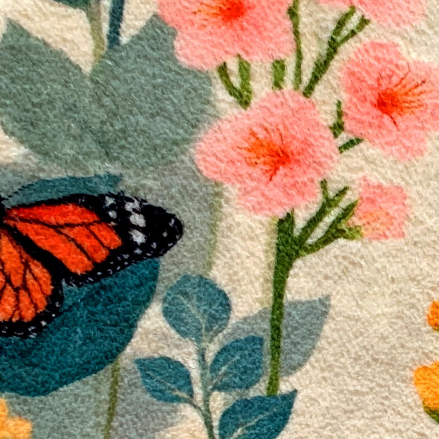 Half Round Butterfly Bathrug Doormat Outdoor Rug Non-Slip Bath Rugs Semi Circle Flower Bathroom Door Mat Welcome Mats Decor Floral Style Mats (Grass)