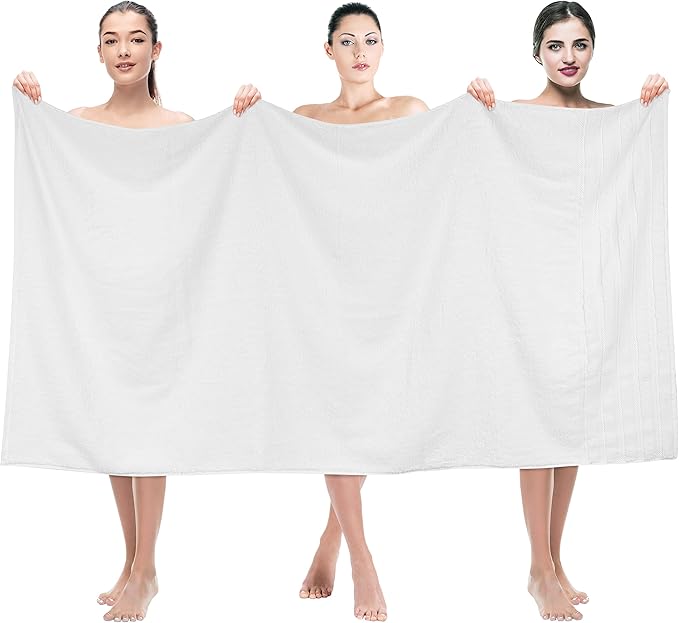 American Soft Linen 35x70 Jumbo Large Bath Towel, 600 GSM 100% Cotton Turkish